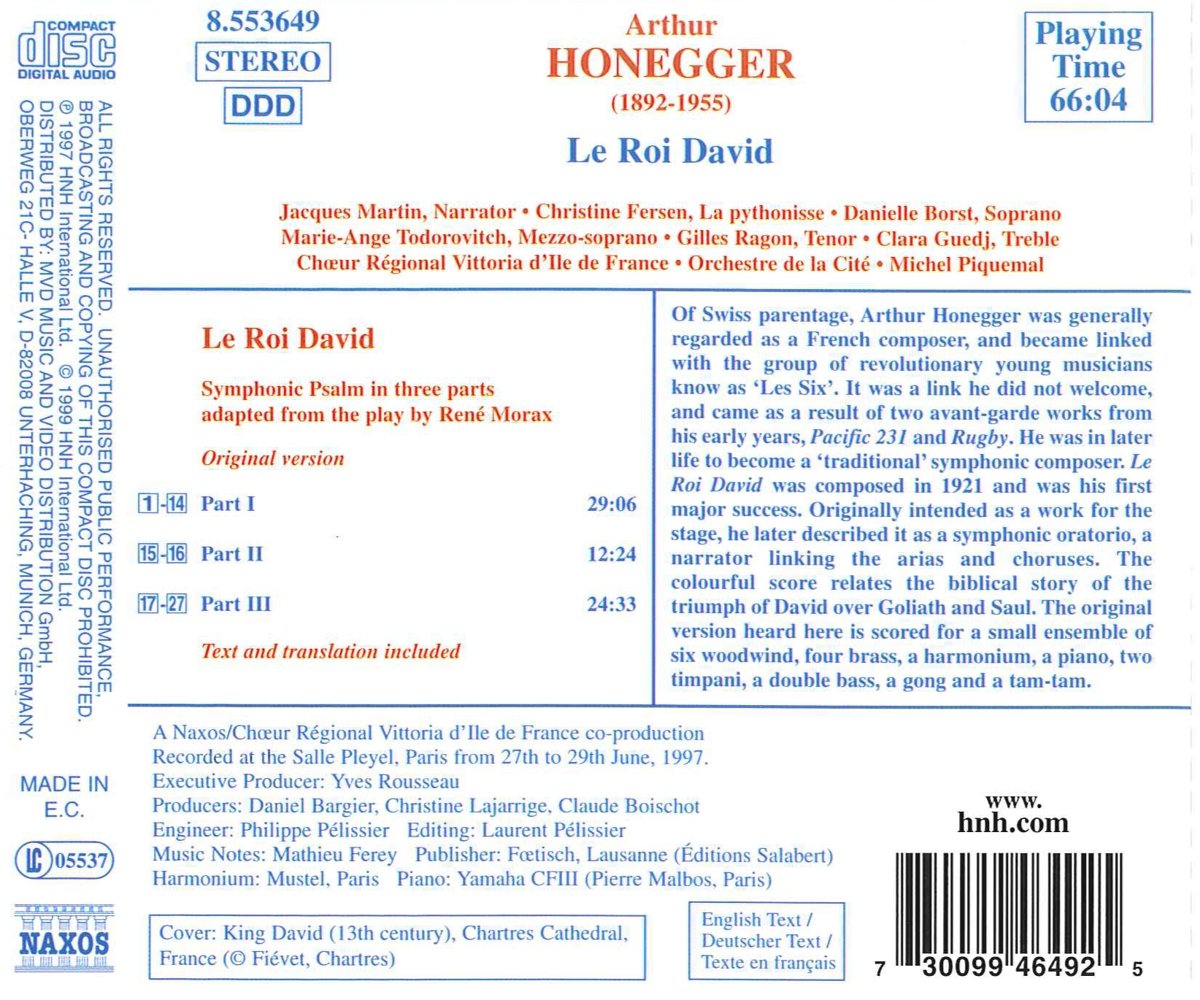 HONEGGER: Le Roi David - slide-1