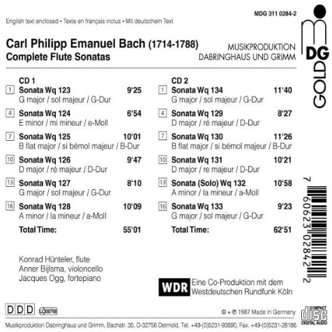 Bach CPE; Complete Flute Sonatas - slide-1