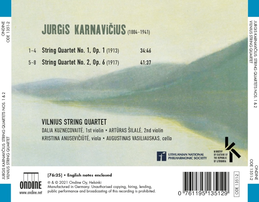 Karnavicius: String Quartets Nos. 1 & 2 - slide-1