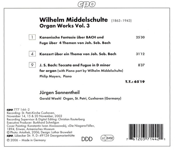 MIDDELSCHULTE: Organ works vol. 3 - slide-1