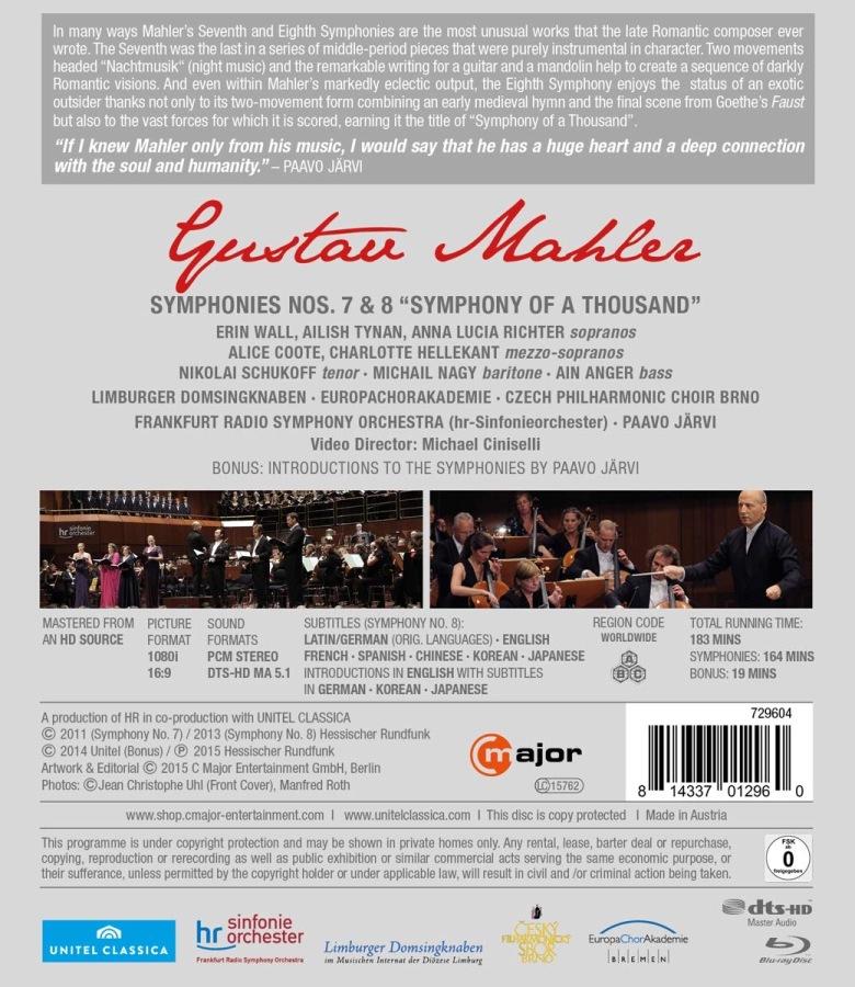 Mahler: Symphonies 7 & 8, Paavo Jarvi - slide-1