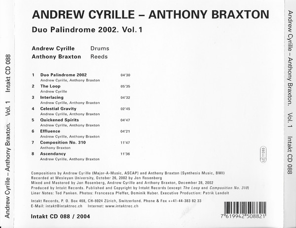 Braxton/Cyrille: Duo Vol.1 - slide-1