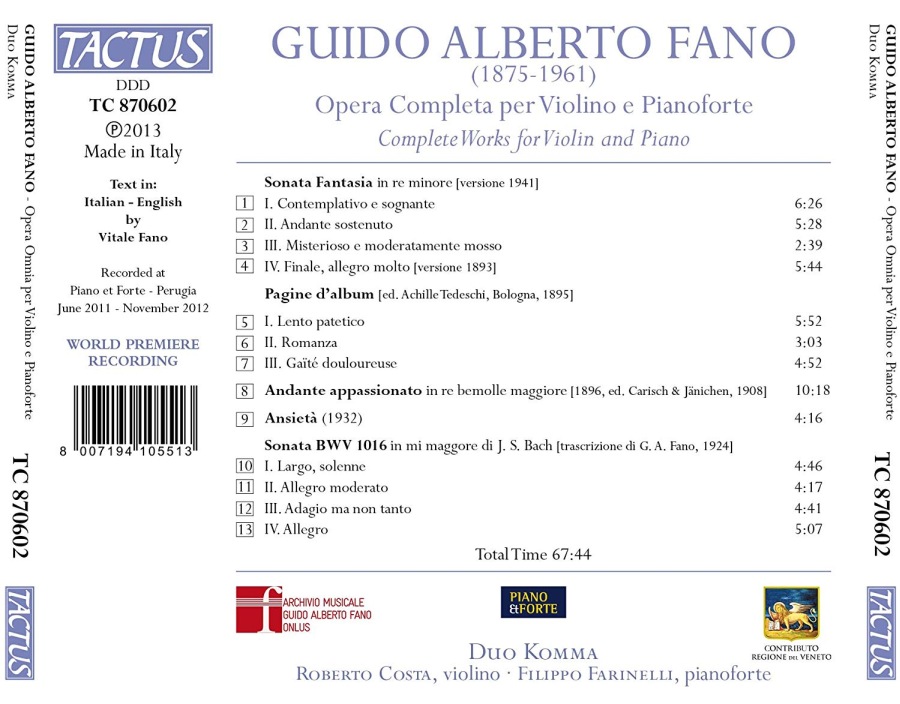 Fano: Opera Completa per Violino - slide-1
