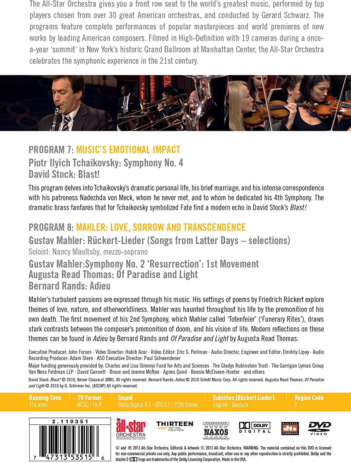 The All-Star Orchestra Programs 7 & 8: Tchaikovsky, Mahler - slide-1