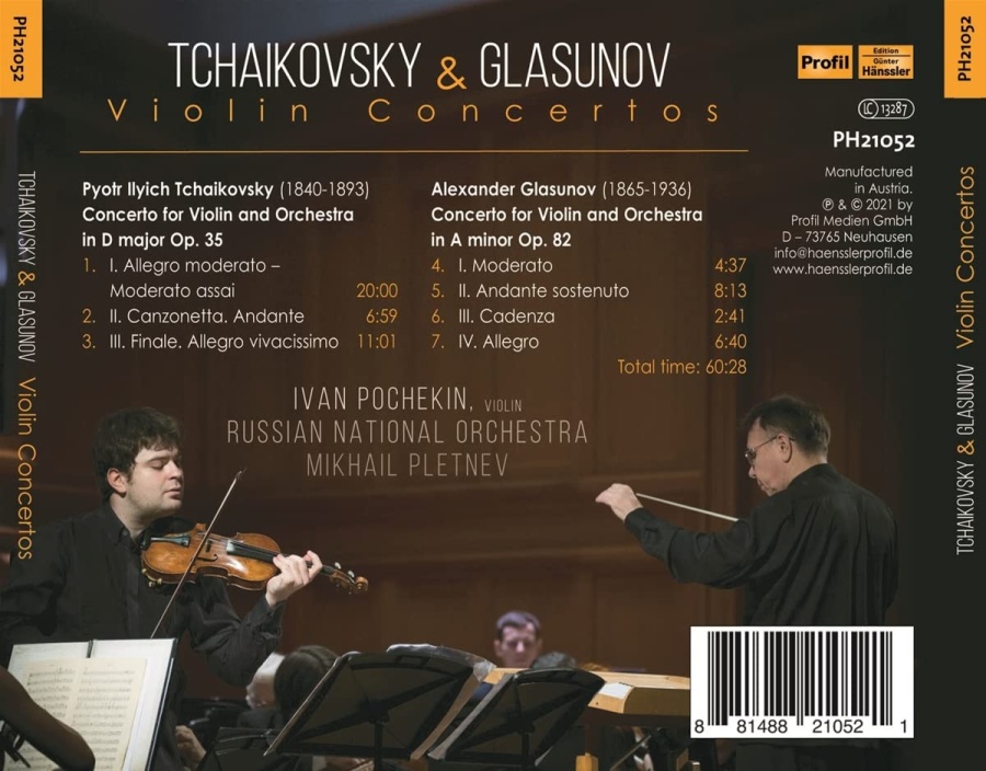 Tchaikovsky / Glasunov: Violin Concertos - slide-1