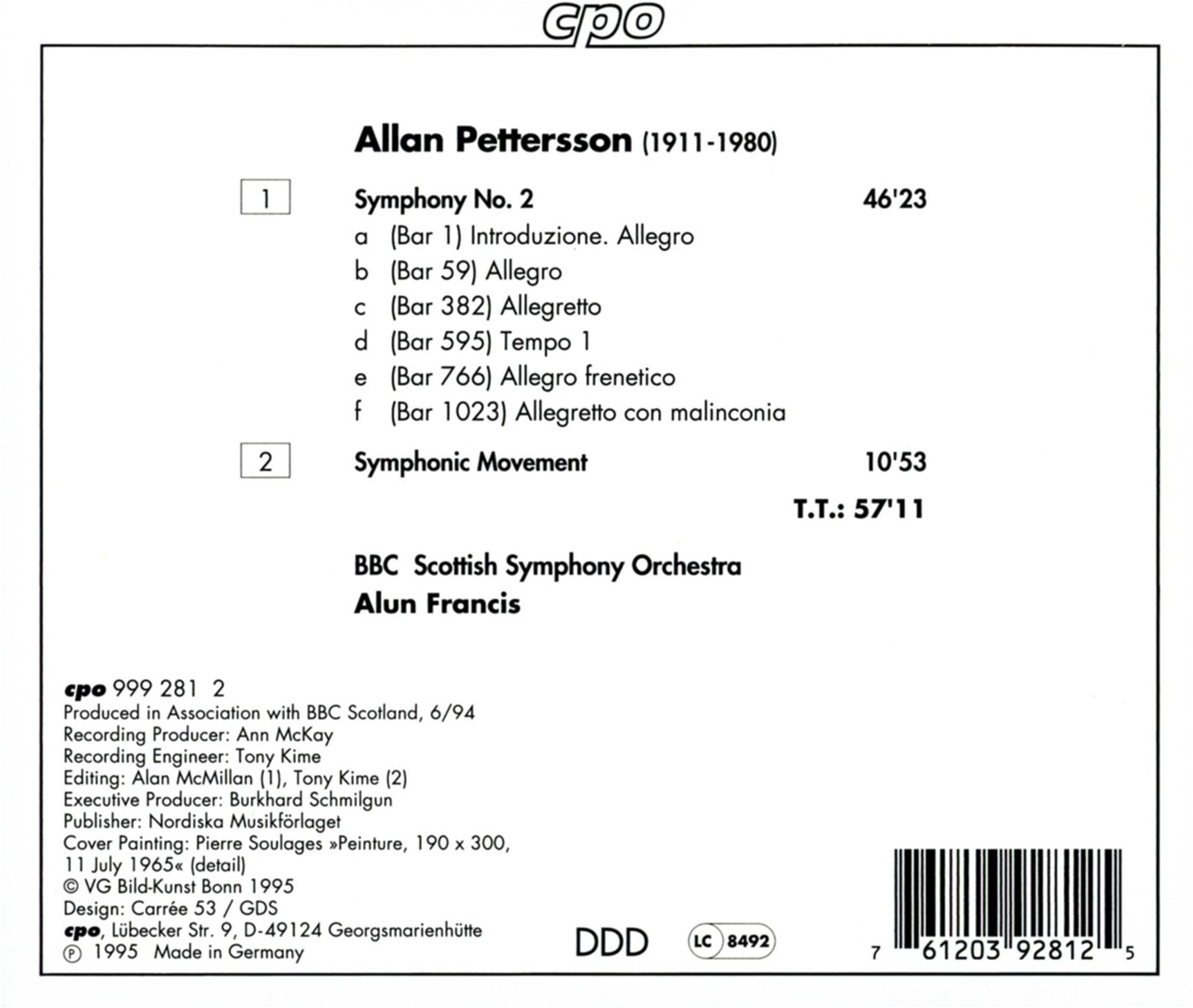 PETTERSSON: Synphony no. 2 - slide-1