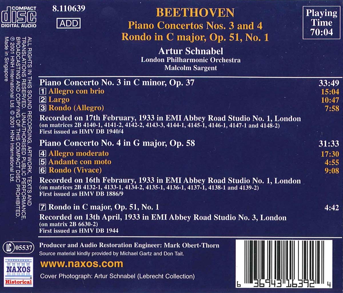 GREAT PIANISTS - SCHNABEL: Beethoven: P. - slide-1
