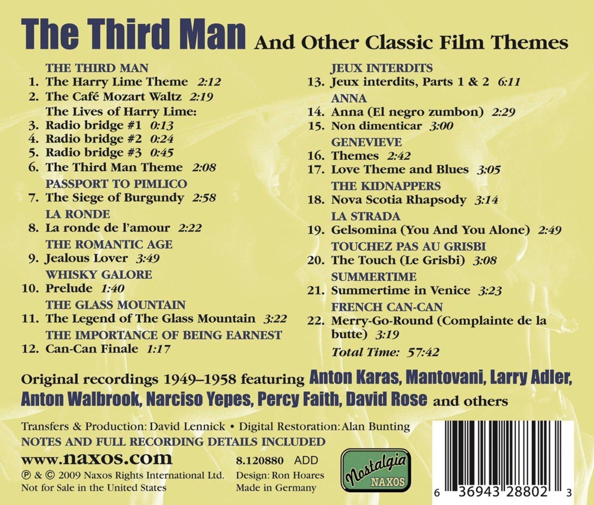 The Third Man and Other Classic Film Themes - slide-1