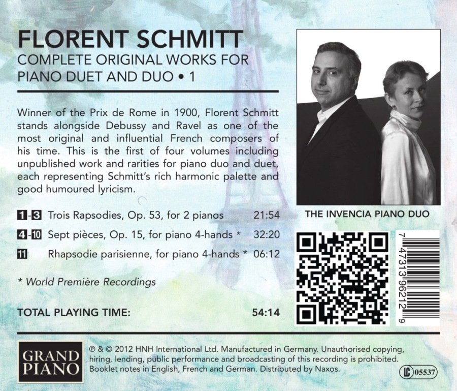Schmitt: Works for Piano Duet Vol. 1 - slide-1