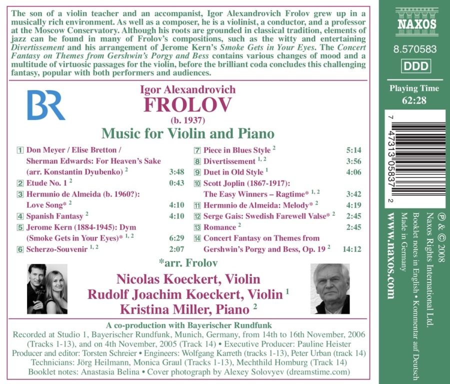 Frolov : Music for Violin & Piano - slide-1