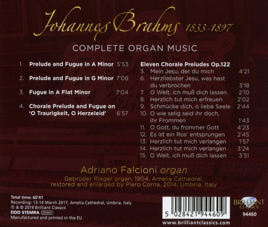 Brahms: Complete Organ Music - slide-1
