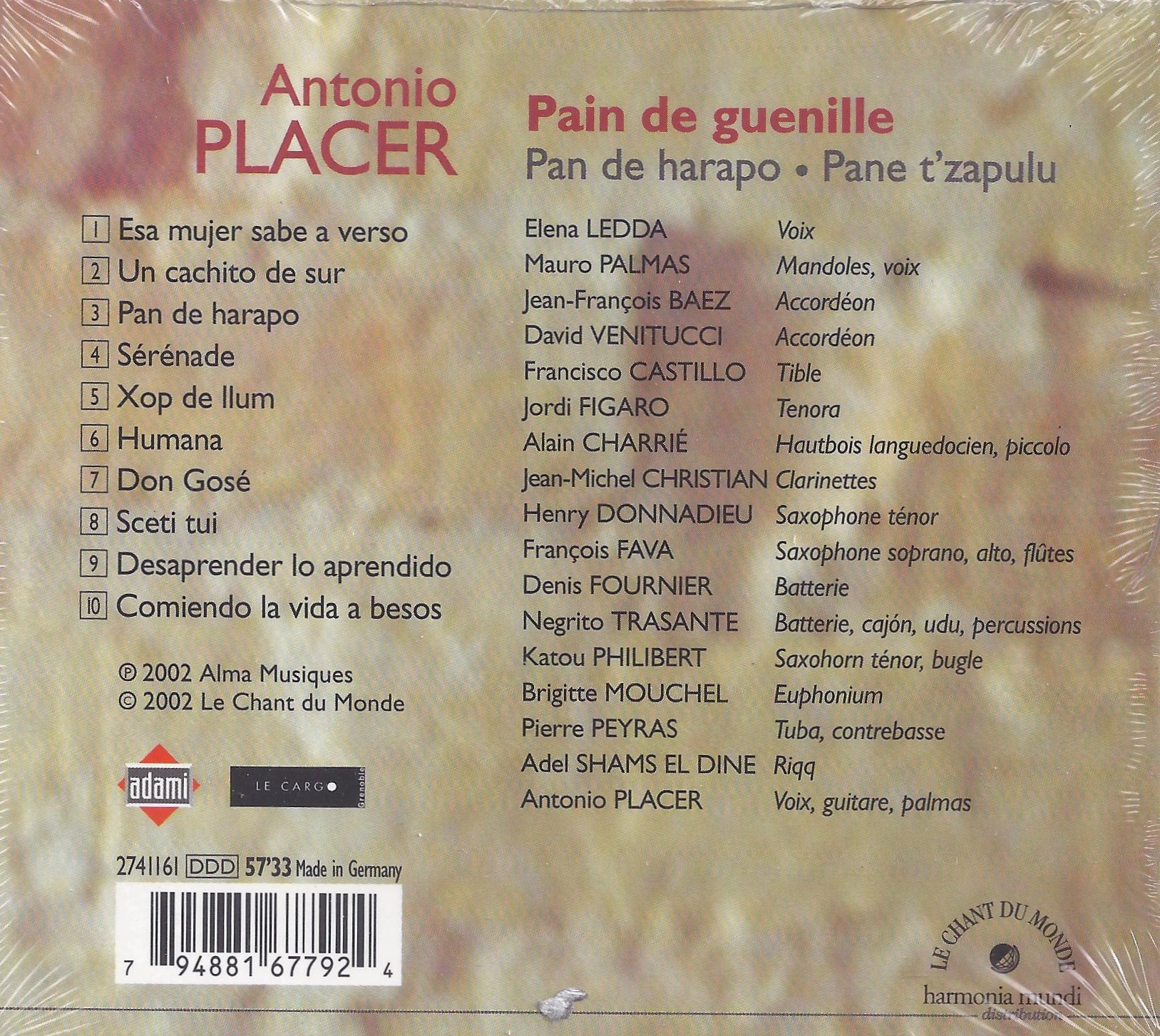 Antonio Placer: Pain De Guenille - Pand De Harapo - Pane T'Zapulu - slide-1