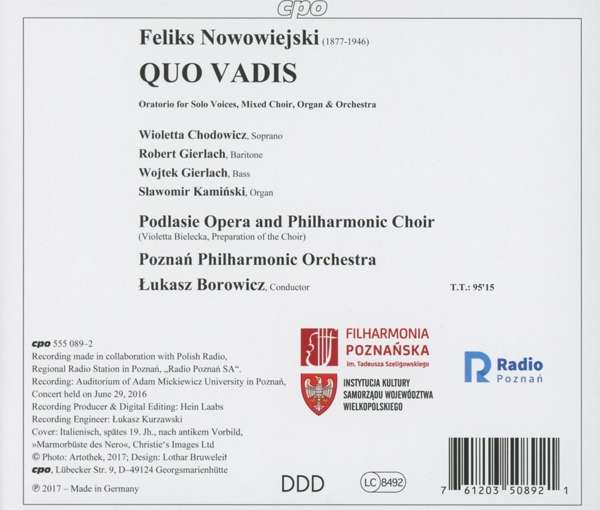 Nowowiejski: Quo Vadis, oratorio - slide-1