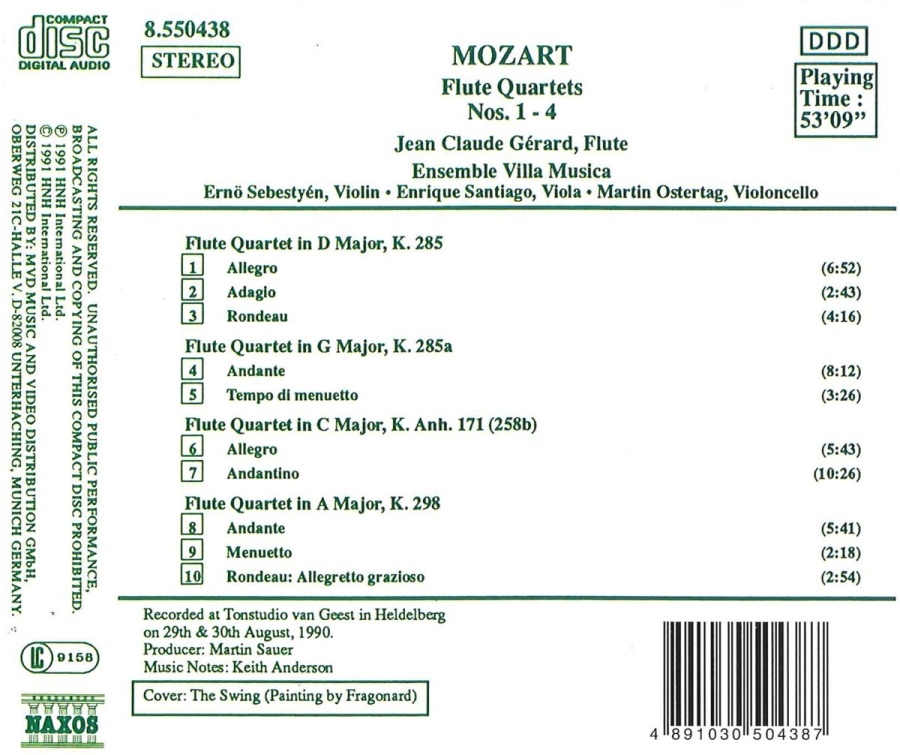 Mozart: Flute Quartets Nos. 1- 4 - slide-1
