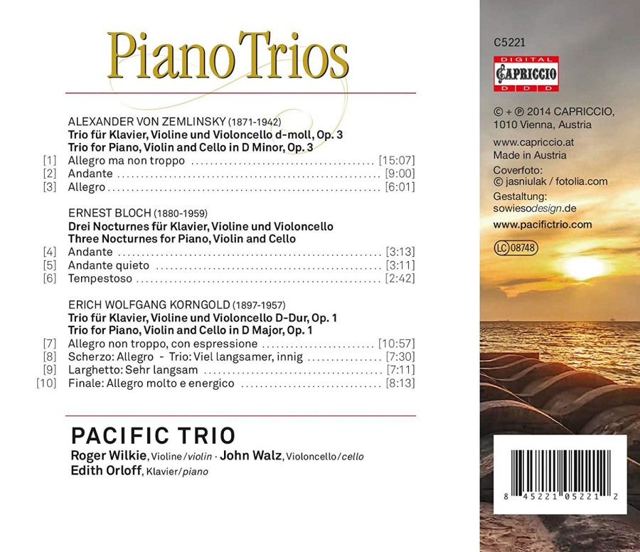Zemlinsky, Korngold; Bloch: Piano Trios - slide-1