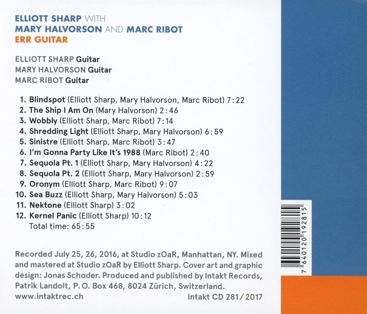 Ribot/Sharp/Halvorson: Err Guitar - slide-1