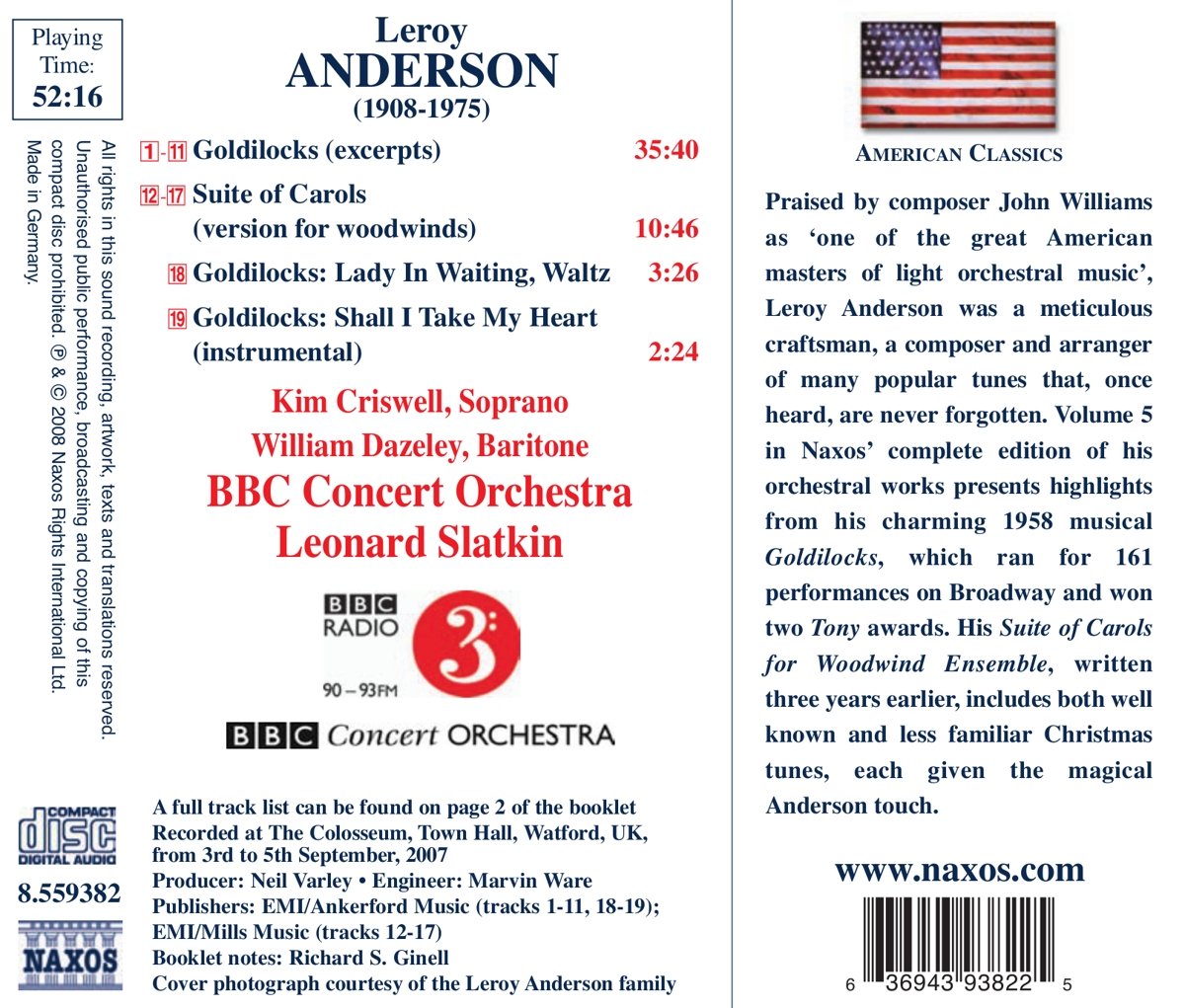 ANDERSON: Orchestral music vol. 5 - slide-1