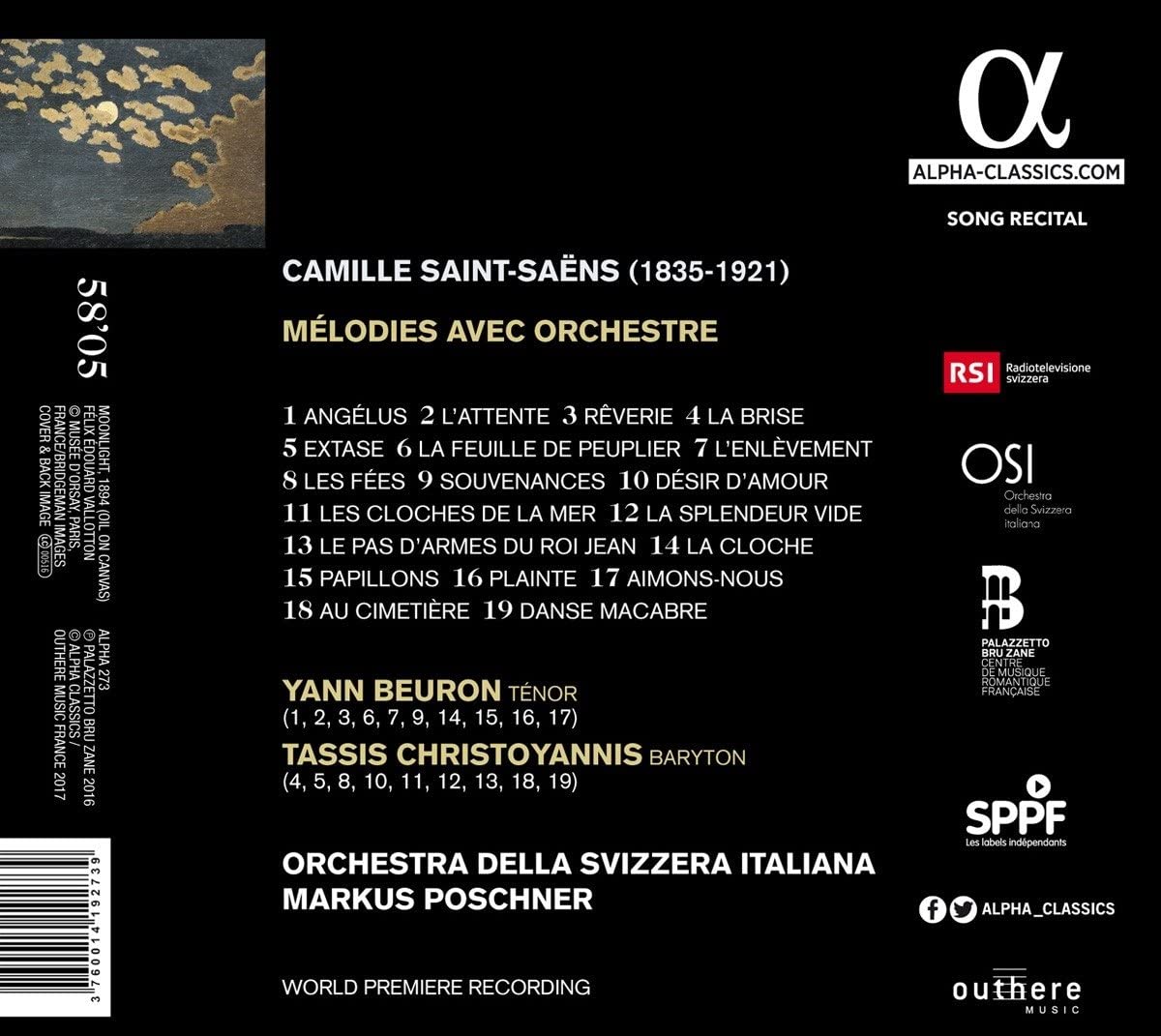 Saint-Saëns: Mélodies avec orchestre - slide-1