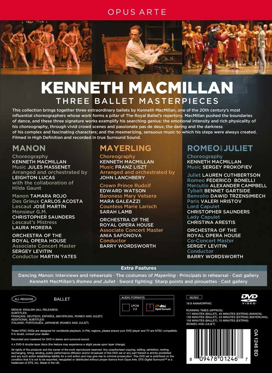 MacMillan: Three Ballet Masterpieces -Manon, Mayerling, Romeo & Juliet - slide-1