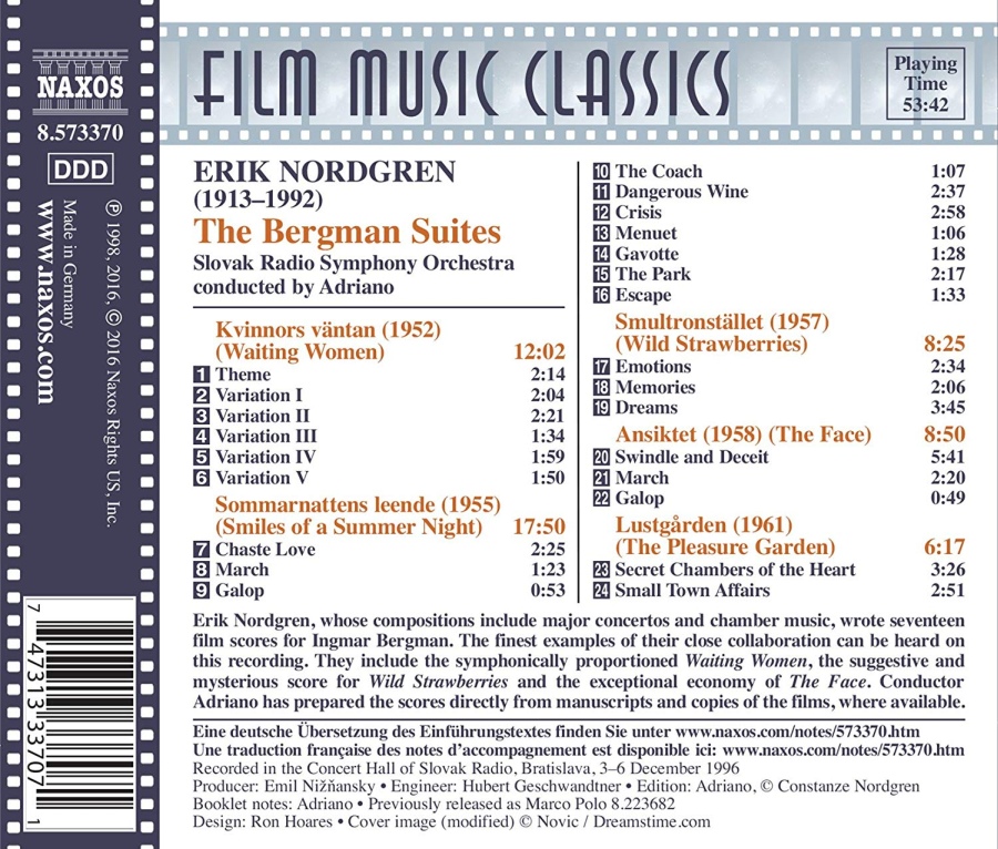 The Bergman Suites - Classic Film Scores by Erik Nordgren - slide-1
