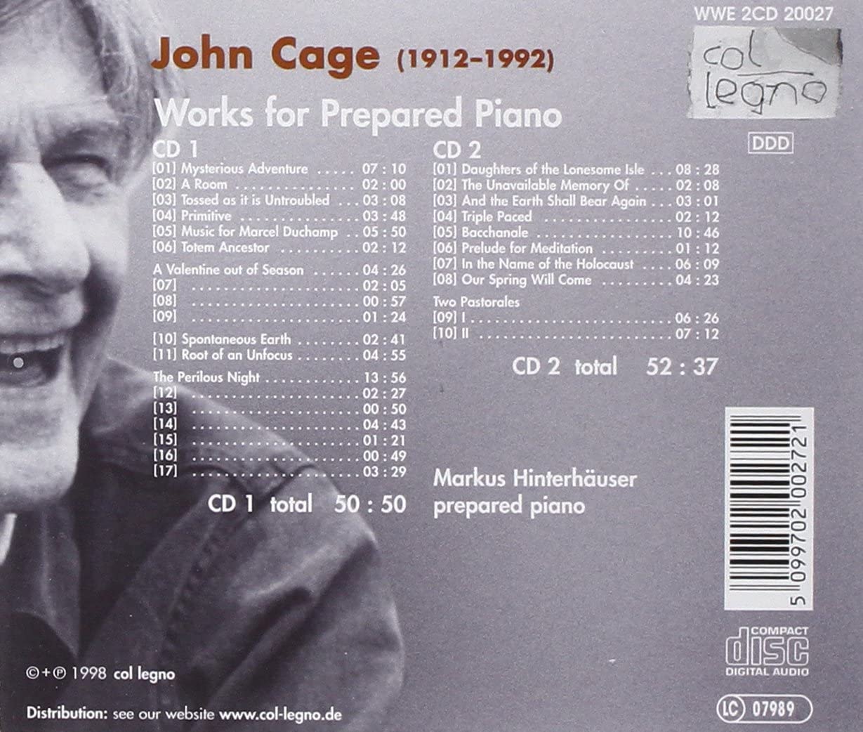 Cage: Works For Prepared Piano - slide-1