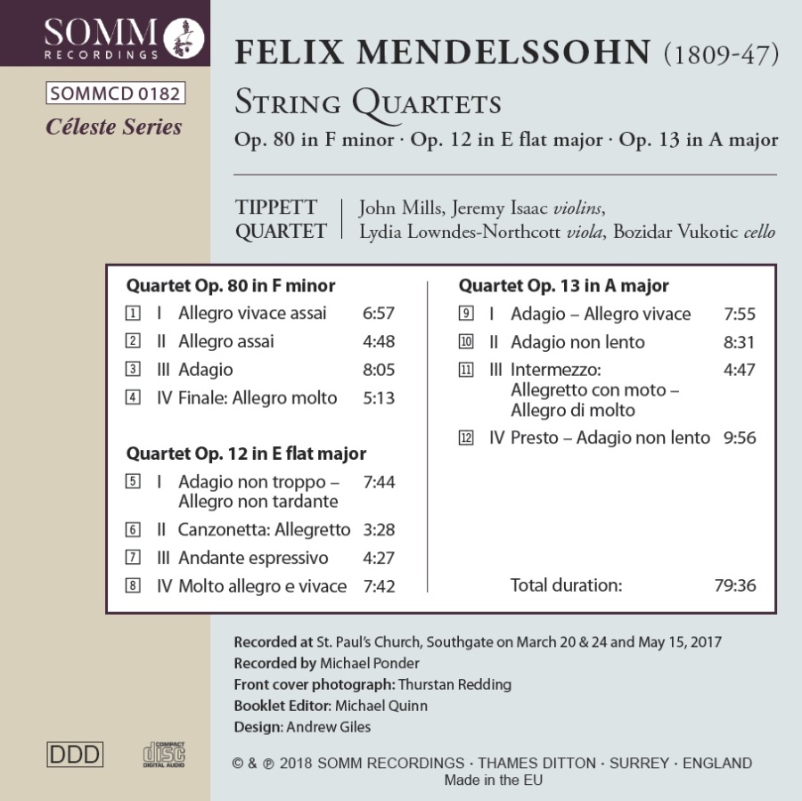 Mendelssohn: String Quartets, Opp. 12, 13 & 80 - slide-1