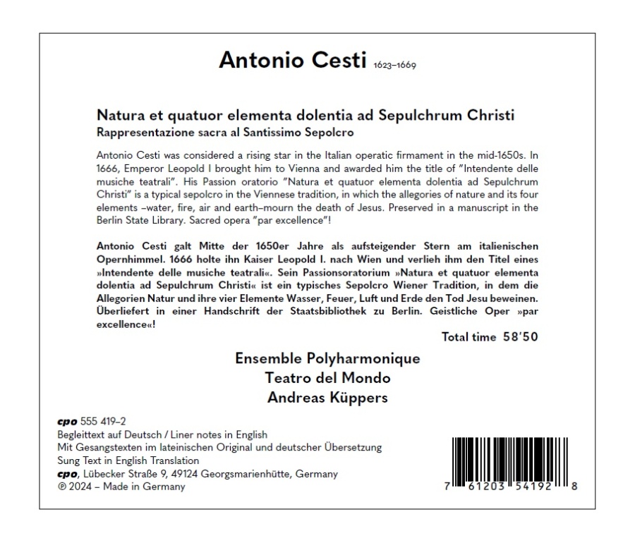 Cesti: Sepulchrum Christi - slide-1