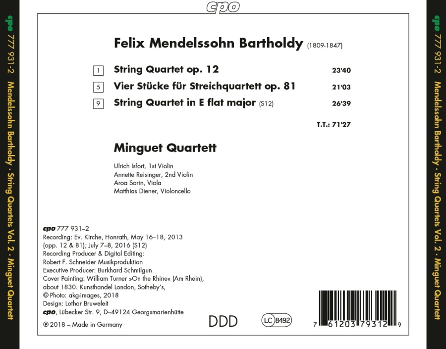 Mendelssohn: String Quartets op. 12 & 81; String Quartet (1823) - slide-1