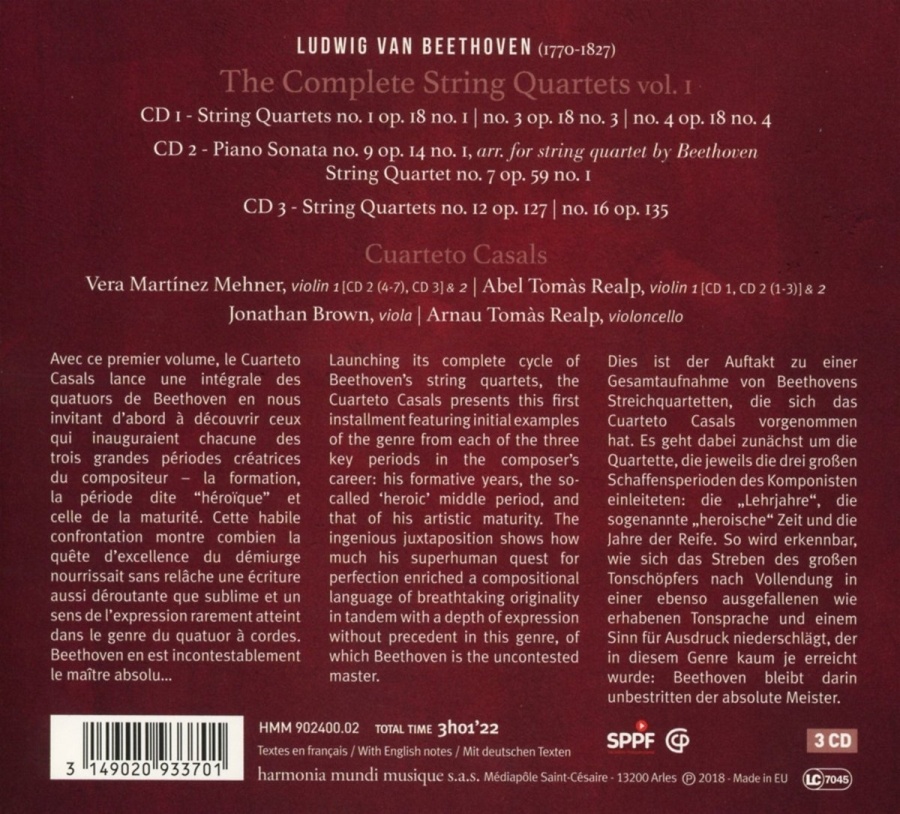 Beethoven: Complete String Quartets vol. 1 - slide-1