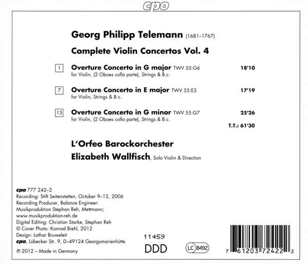 Telemann: Complete Violin Concertos Vol. 4 - slide-1