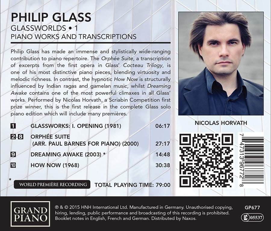 Glass: Glassworlds 1 - Piano Works and Transcriptions - slide-1