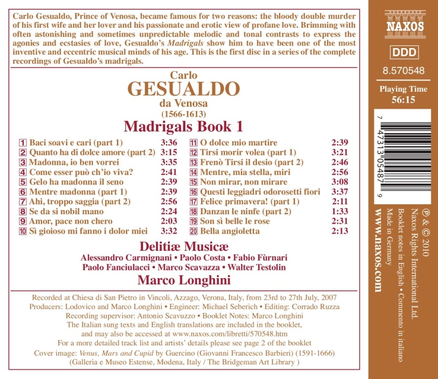 Gesualdo: Madrigals Book 1 - slide-1