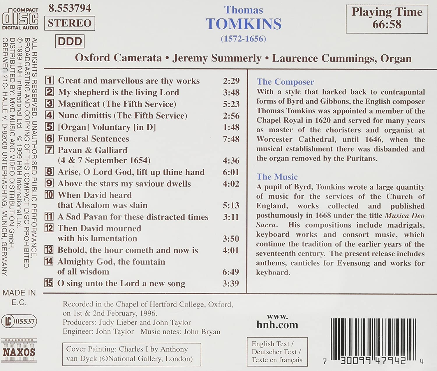 TOMKINS: Choral and Organ Works - slide-1