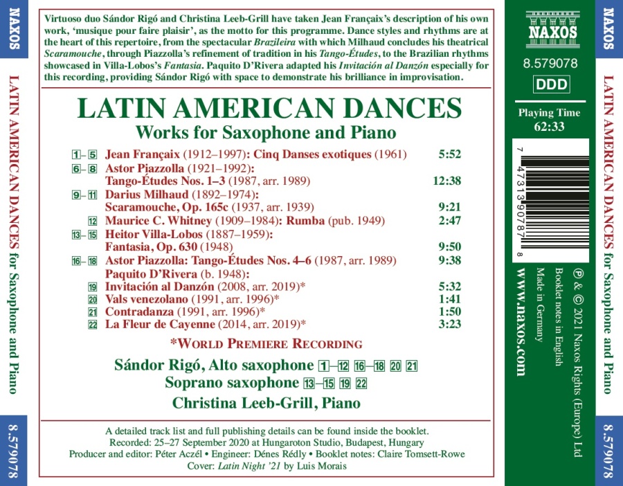 Latin American Dances - Works for Saxophone and Piano - slide-1