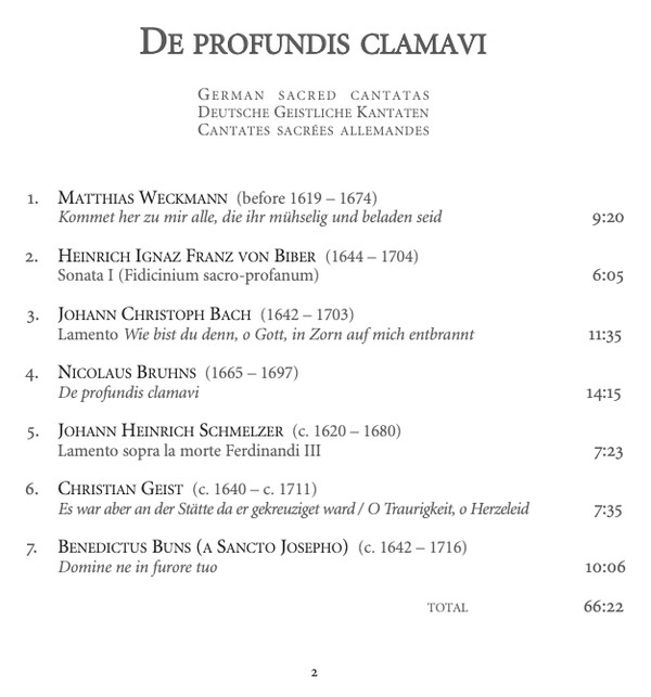 De Profundis Clamavi: German Sacred Concerto - slide-1