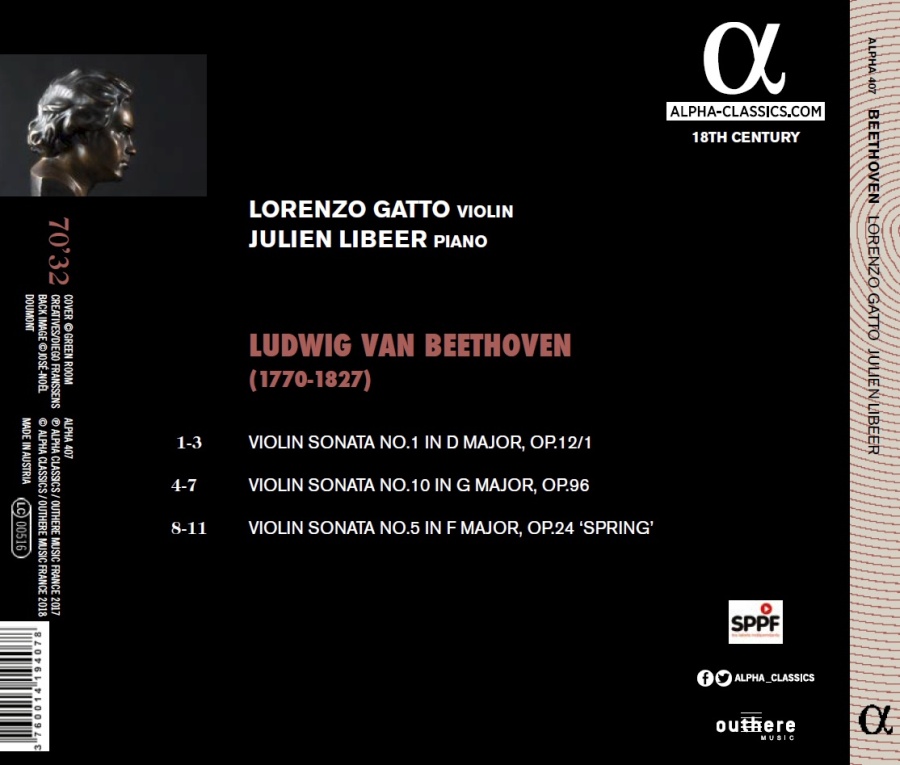 Beethoven: Violin Sonatas Nos. 1; 10 & 5 "Spring" - slide-1