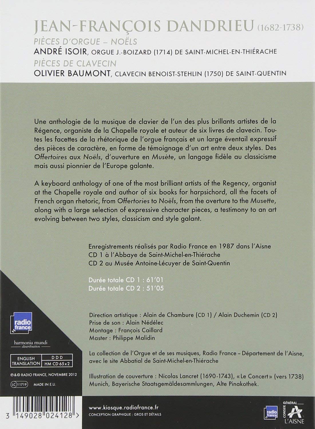 Jean-François Dandrieu: Pièces d'orgue & Pièces de clavecin - slide-1