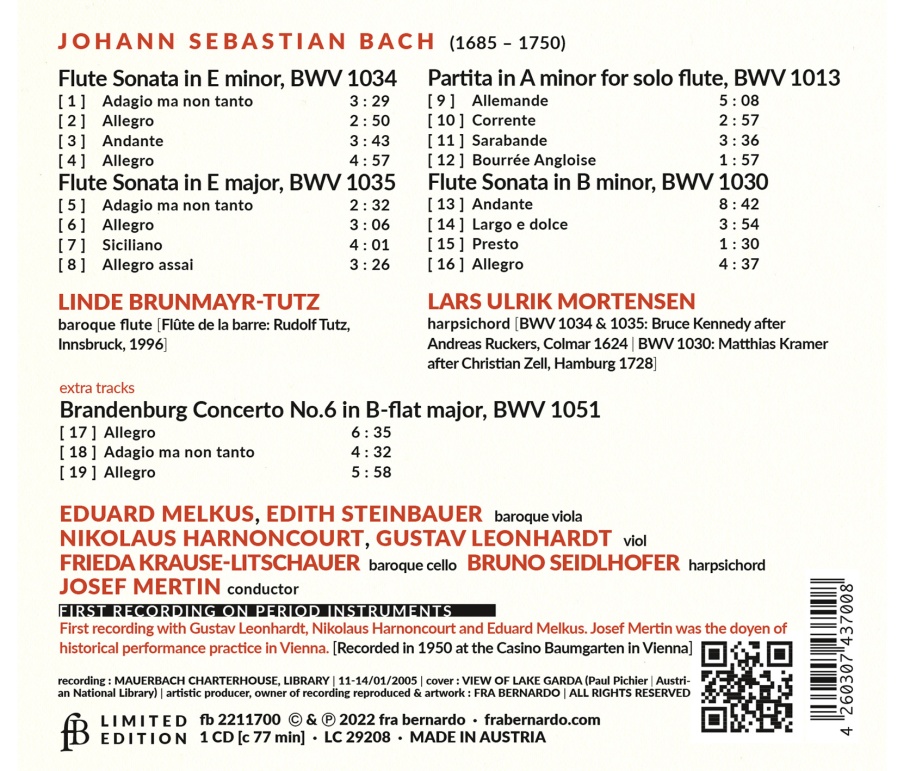 Bach: Flute Sonatas; Partita; Brandenburg Concerto No. 6 - slide-1