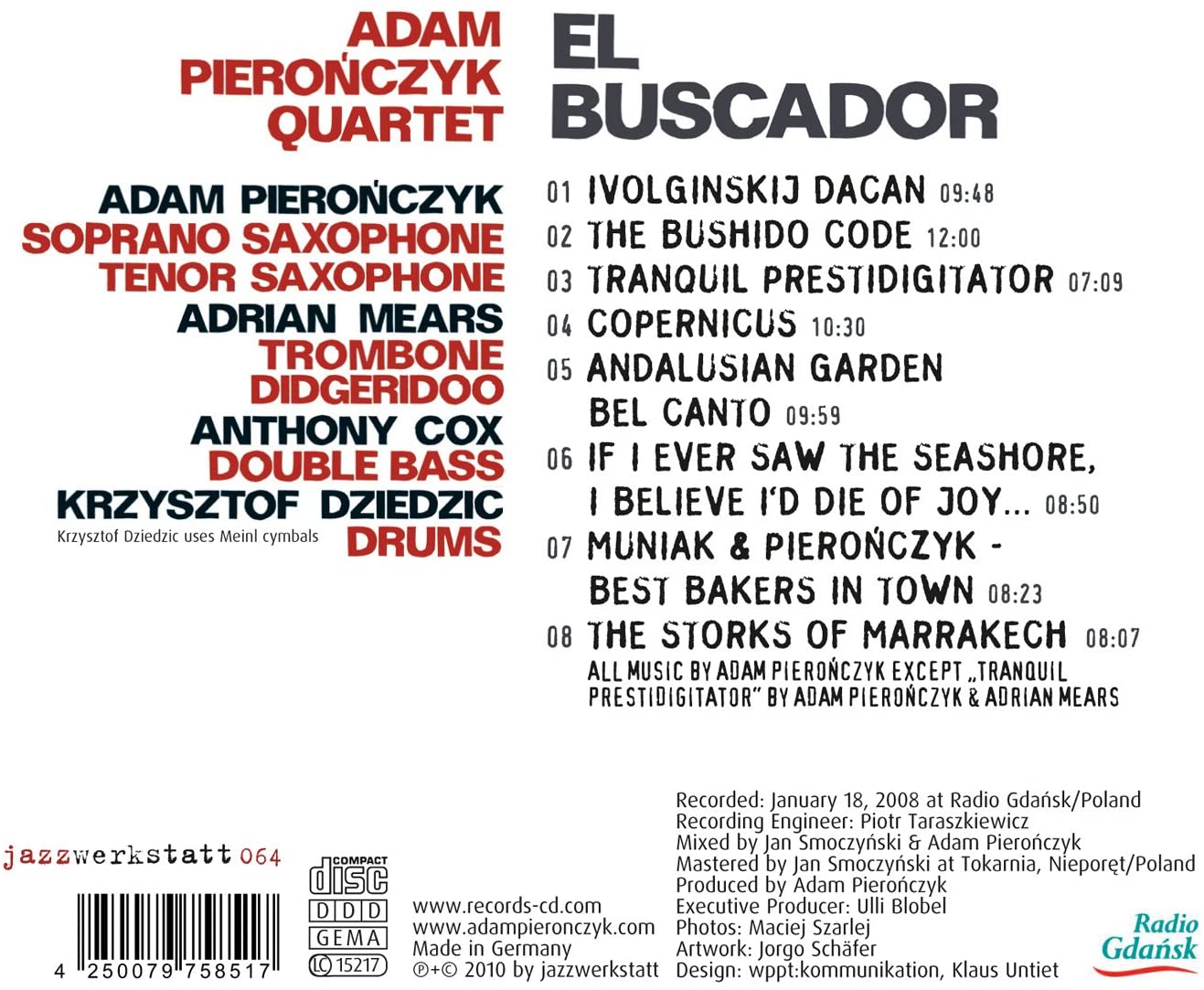 Adam Pierończyk Quartet: El Buscador - slide-1