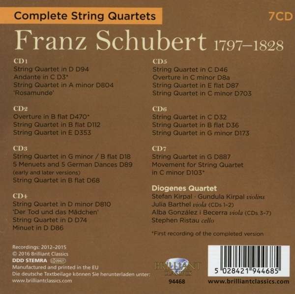 Schubert: Complete String Quartets - slide-1