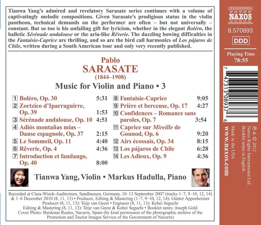 Sarasate: Music for Violin and Piano 3 - slide-1