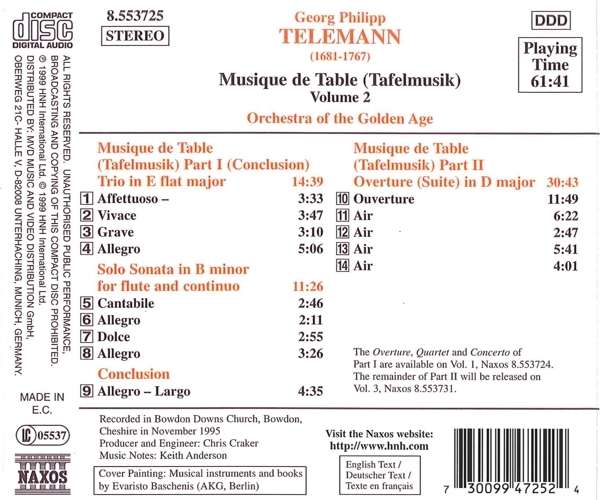 TELEMANN: Tafelmusik vol. 2 - slide-1