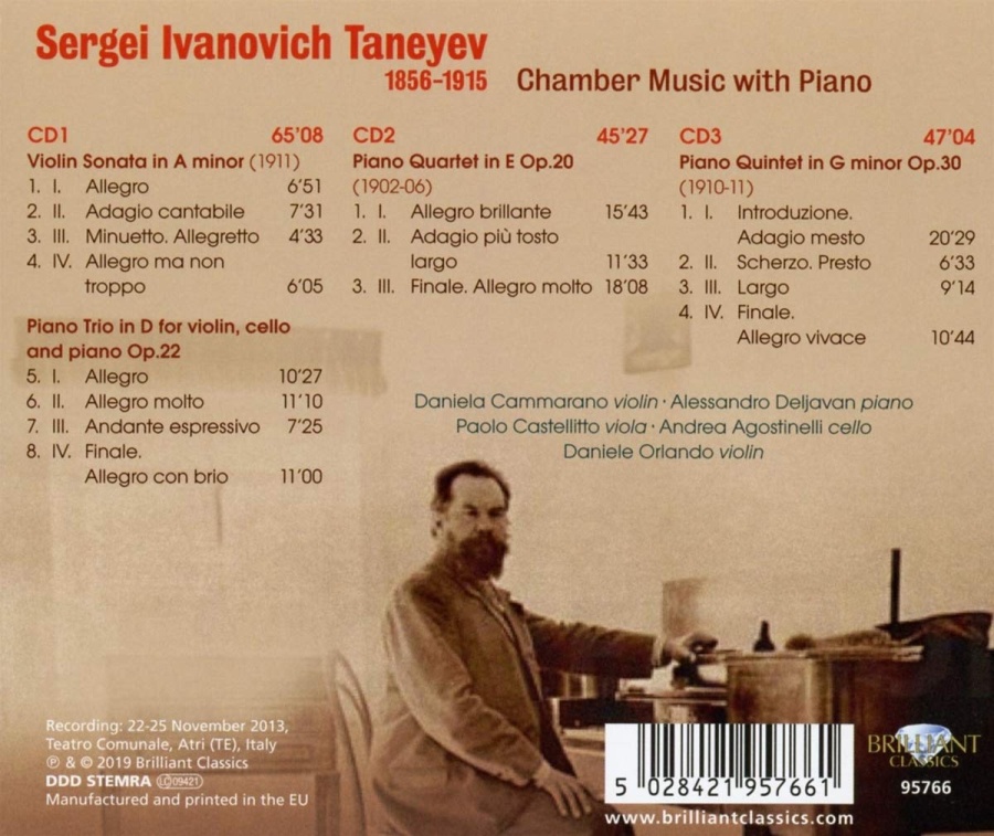 Taneyev: Chamber Music with Piano - slide-1