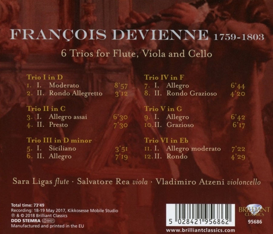 Devienne: 6 Trios for Flute, Viola & Cello - slide-1