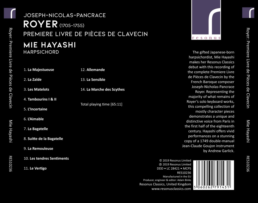 Royer: Premiere Livre de Pieces de Clavecin - slide-1
