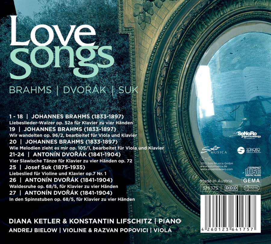 Love Songs - Brahms: Liebesliederwalzer, Dvořák: Slavic dances, Suk: Love song - slide-1