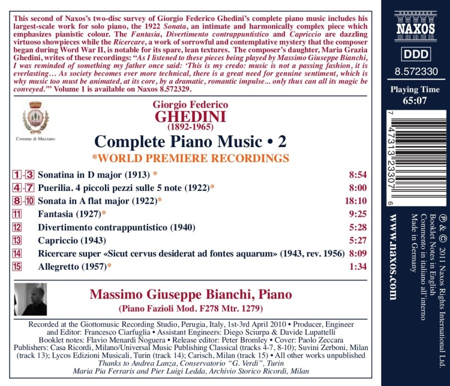 Ghedini: Complete Piano Music Vol. 2 - slide-1