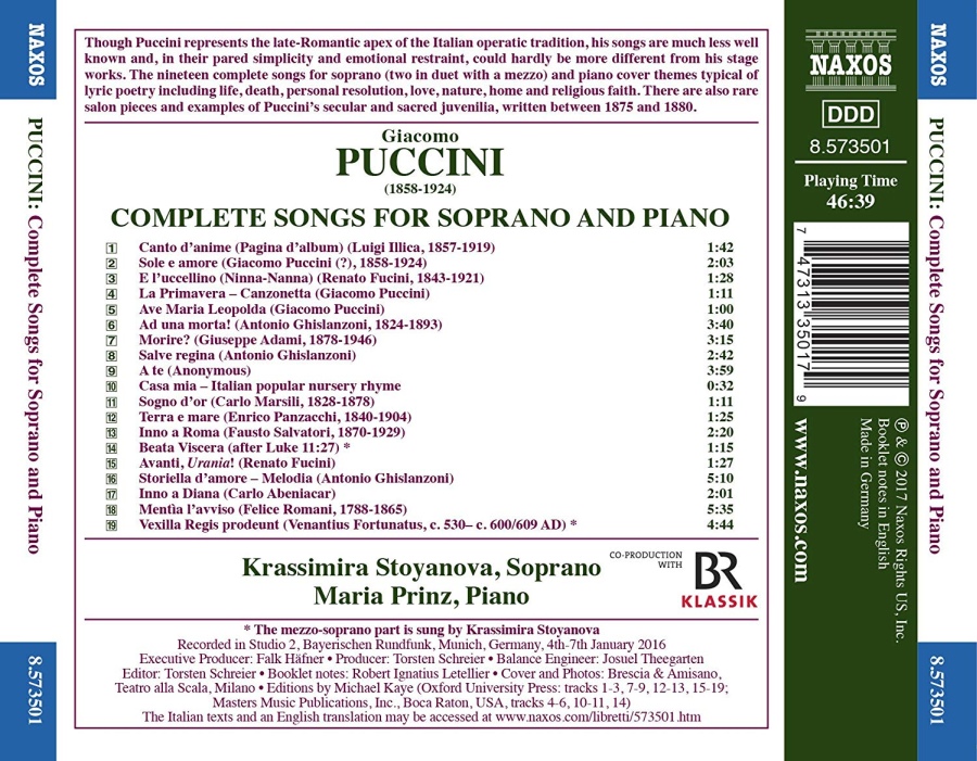 Puccini: Complete Songs for Soprano and Piano - slide-1