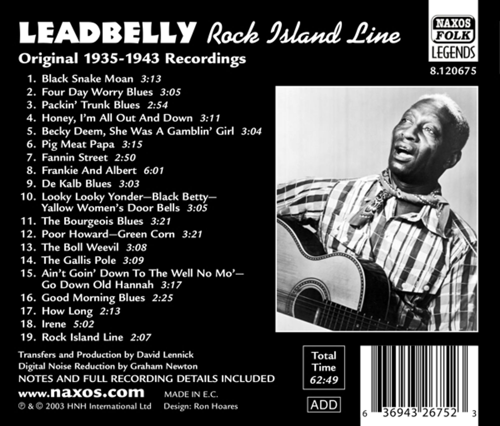 Leadbelly (Huddy Ledbetter): Rock Island Line - slide-1