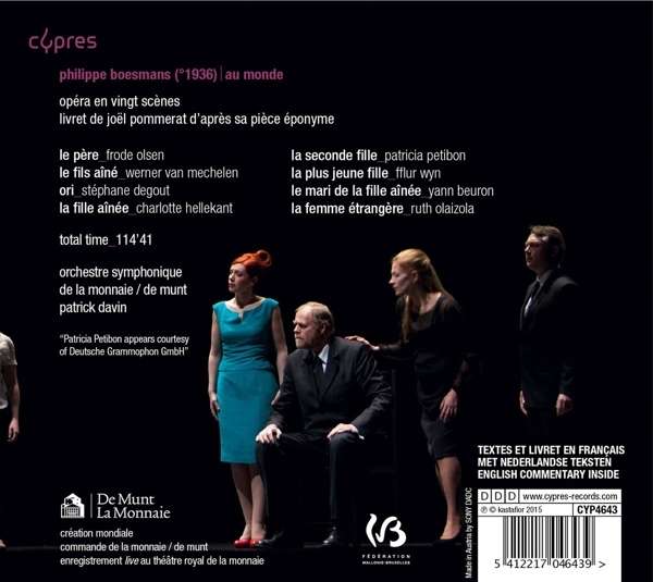 Boesmans: Au monde, Twenty-scenes opera - slide-1